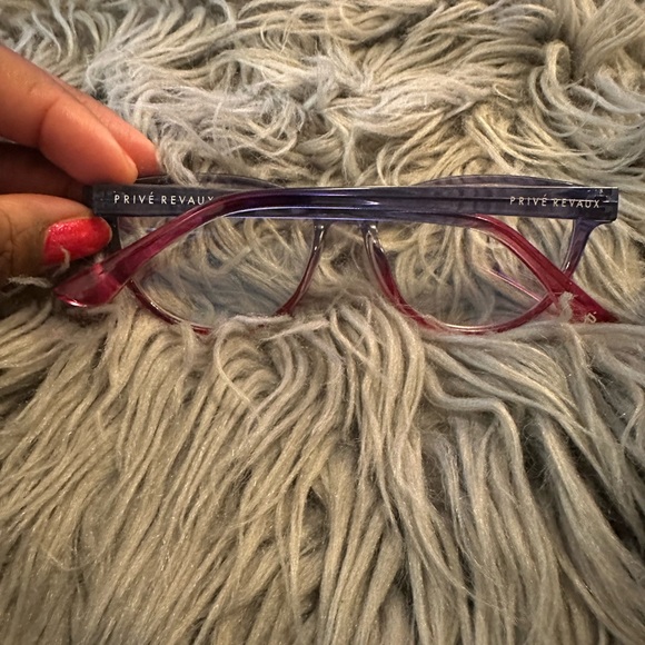 Privé Revaux Focused Blue Light Blocking Glasses Zero Strength Purple/Pink - Picture 2 of 6